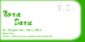 nora daru business card