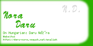 nora daru business card